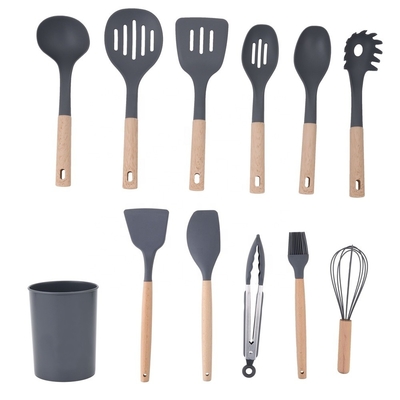 실크 프린팅 또는 디보보스 로고 12PCS 실리콘 주방용품