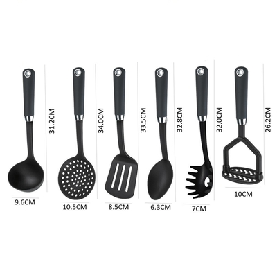 7pcs 부엌 도구 세트 나일론 중국 요리 도구 도구 사용자 정의 색상