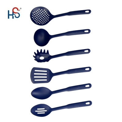 6pcs 나일론 부엌 도구 세트 샐러드 스푼 생산 및 녹색 부엌 테이블 도구